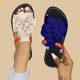 thumbnail image 5 of Mujeres Zapatos de Caminar Versátiles Dos Tonos Color Bloqueado Envolvente Tamaño Más Ligero Y Cómodo Estilo Primavera / Verano de Moda Zapatillas de Tacón Bajo de Playa Plana, 5 of 6