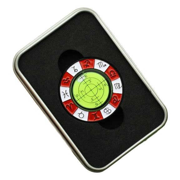 Golf Putt Green Reader with Iron Box Green Reading Tool Detachable Level Reading Golf Hat Clip Marker Easy to Install