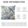 thumbnail image 5 of Nawypu Chinoiserie Pillow Covers Set of  Blue and White Outdoor Pillows Bule Birds Flowers Throw 18x18 Inch Square Cushion Cover Decor for Bedroom Couch Bed Living Room Sofa Chair, 5 of 5