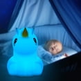 thumbnail image 5 of Luz nocturna colorida para niños, luz LED táctil, lámpara sensible recargable por USB con 9 colores, lámpara de silicona, lámpara de noche (control remoto + atenuación táctil) - Unicornio, 5 of 5