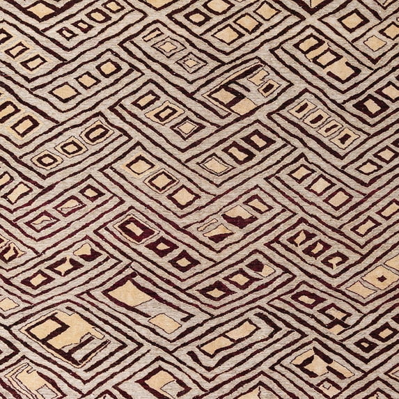 Ahgly Company Indoor Square Abstract Red Brown Solid Area Rugs, 4' Square