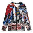 thumbnail image 3 of Mobile Suit Gundam Zip Up Hoodie 3D Print Pullover Hooded Full Zip Sweatshirts Tops Blouse with Pocket for Mens Womens, 3 of 8