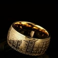 thumbnail image 2 of Ancient Seal Script Pattern Stainless Steel Ring for Men - Vintage Personalized Jewelry, Ideal Gift for Boyfriend on Special Occasions,【silvery】,10, 2 of 8