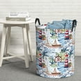 thumbnail image 7 of KLL Watercolor Sailboat Waterproof Foldable Laundry Hamper Bucket with Handles for Storage Bin,Kids Room,Home Organizer (Medium ), 7 of 7