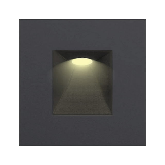 Lampara Empotrado En Pared Color Negro 3w Luz Calida