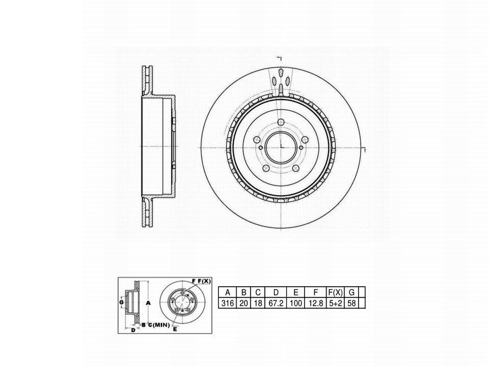 Winstop Brake Rotor, Rear WS242857, Subaru Impreza 2004