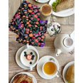 thumbnail image 4 of Watercolor Flowers Kitchen Dish Towels for Drying Dishes Set of 4, Retro Spring Floral Botanical Leaves Black Waffle Weave Microfiber Hand Tea Bathroom Towels Quick Dry & Absorbent Towel 15.7x23.6, 4 of 7