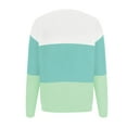thumbnail image 5 of Atogsazn Womens Knitted Sweater Casual Crew Neck Long Sleeve Pullover Sweatshirt Colorblock Fall Winter Tops Green XXXL Fashion, 5 of 9