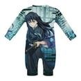 thumbnail image 6 of Demon Slayer Muichiro Tokito Baby Onesie Romper Footless Infant Long Sleeve Jumpsuit for Boys Girls, 6 of 8