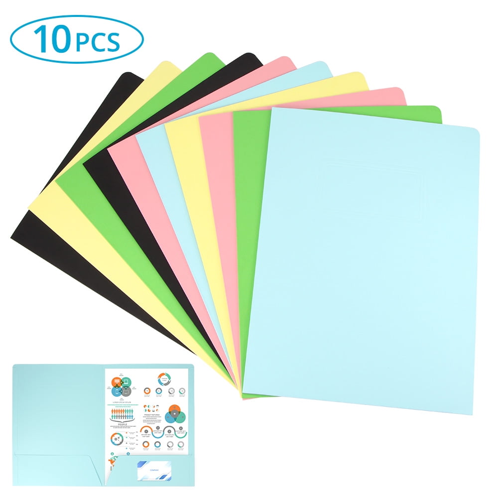 TiooDre 10pcs A4 Paper Folder Double Pocket Multiple Uses File Bag ...
