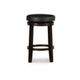 thumbnail image 4 of Home Square 2-Piece Furniture 24" Wood Swivel Counter Stool Set in Black, 4 of 6
