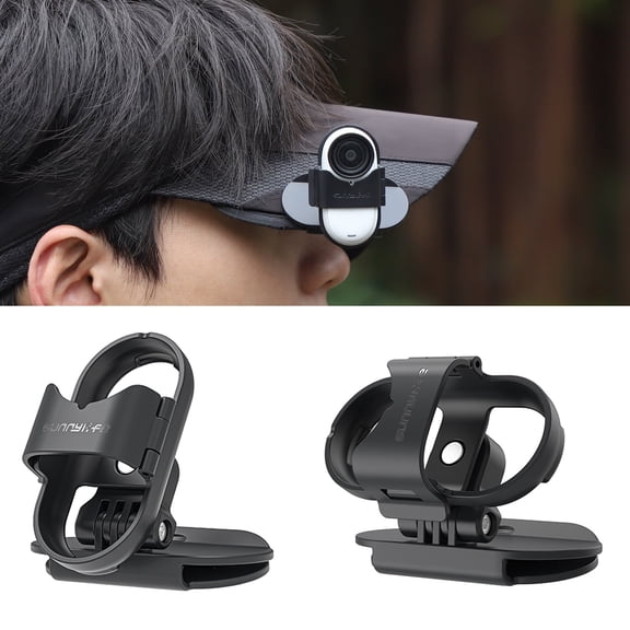 Protective Fixed Bezel Cap Clip Case for Insta360 GO 3S/GO 3, Brim Easy Clip Clamp Stand Quick Release Baseball Hat Clip Mount, Sports Camera POV Hands Free Shooting Bracket Holder Accessory
