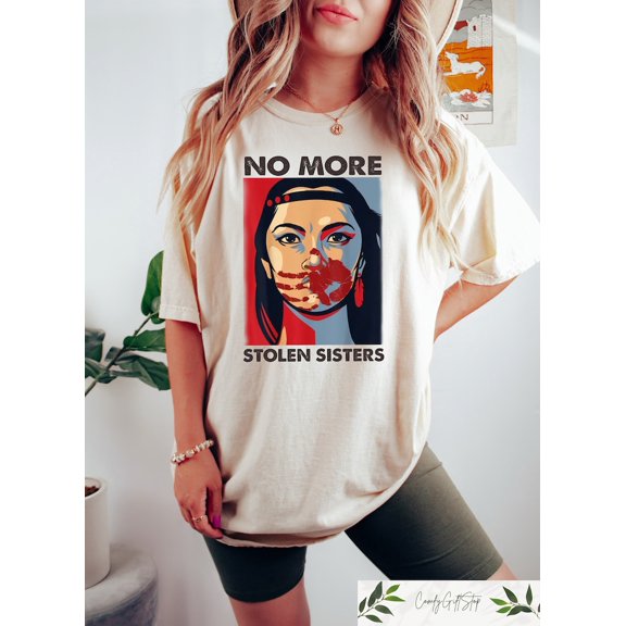 No More Stolen Sister Shirt, American Native Shirt, MMIW Shirt, Indigenous Red Hand, Wear Red For My Sister Shirt