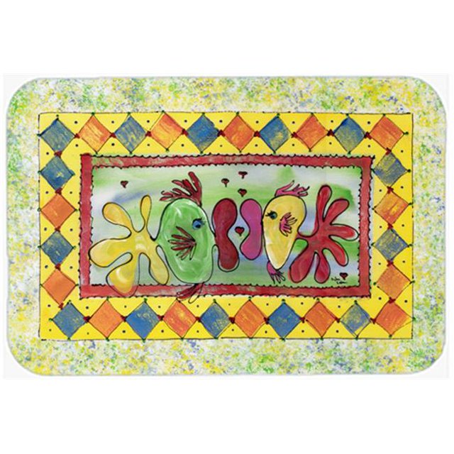 24 x 36 in. Fish Kissing Fish Kitchen Or Bath Mat