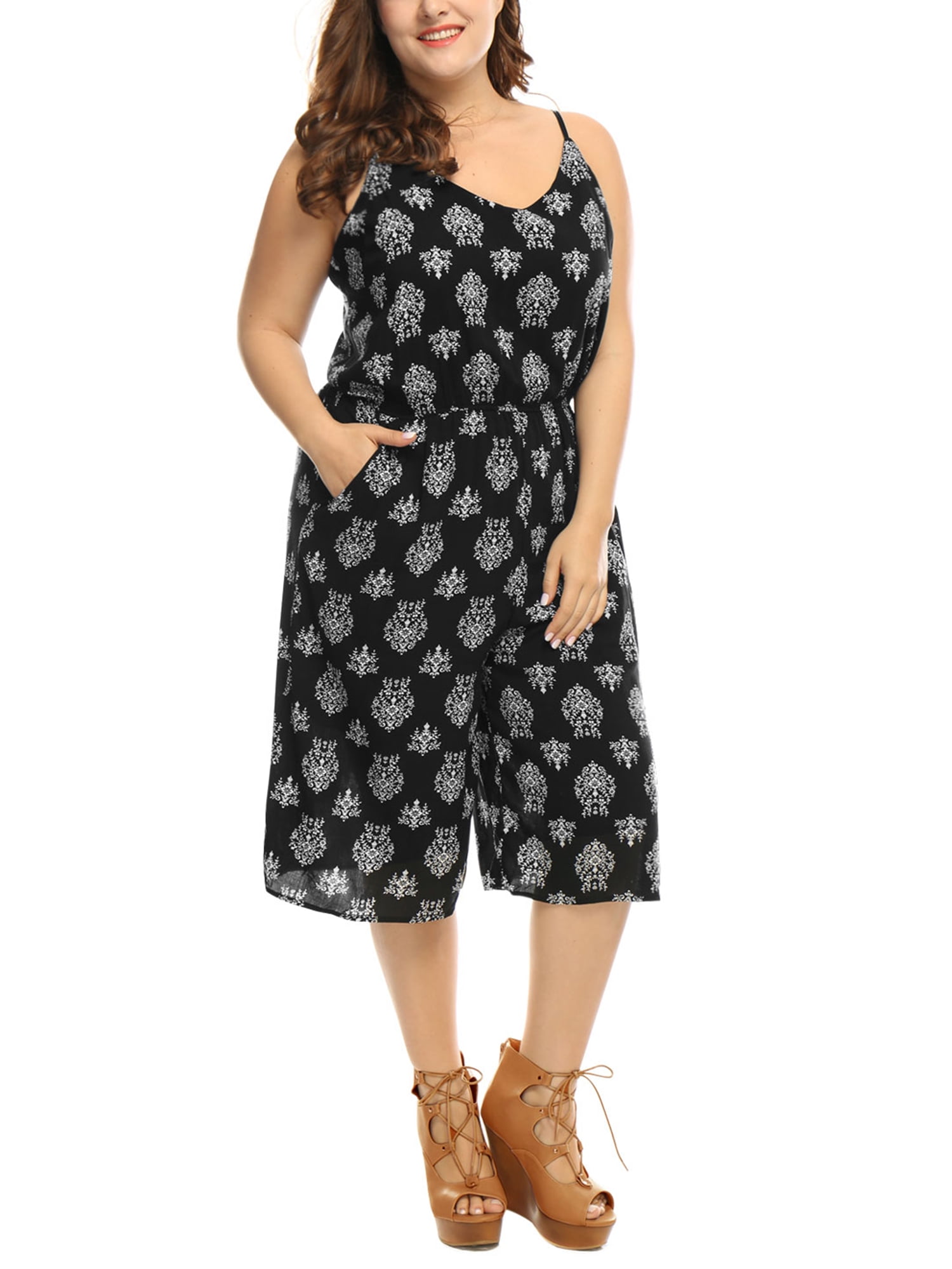 plus size gaucho jumpsuit