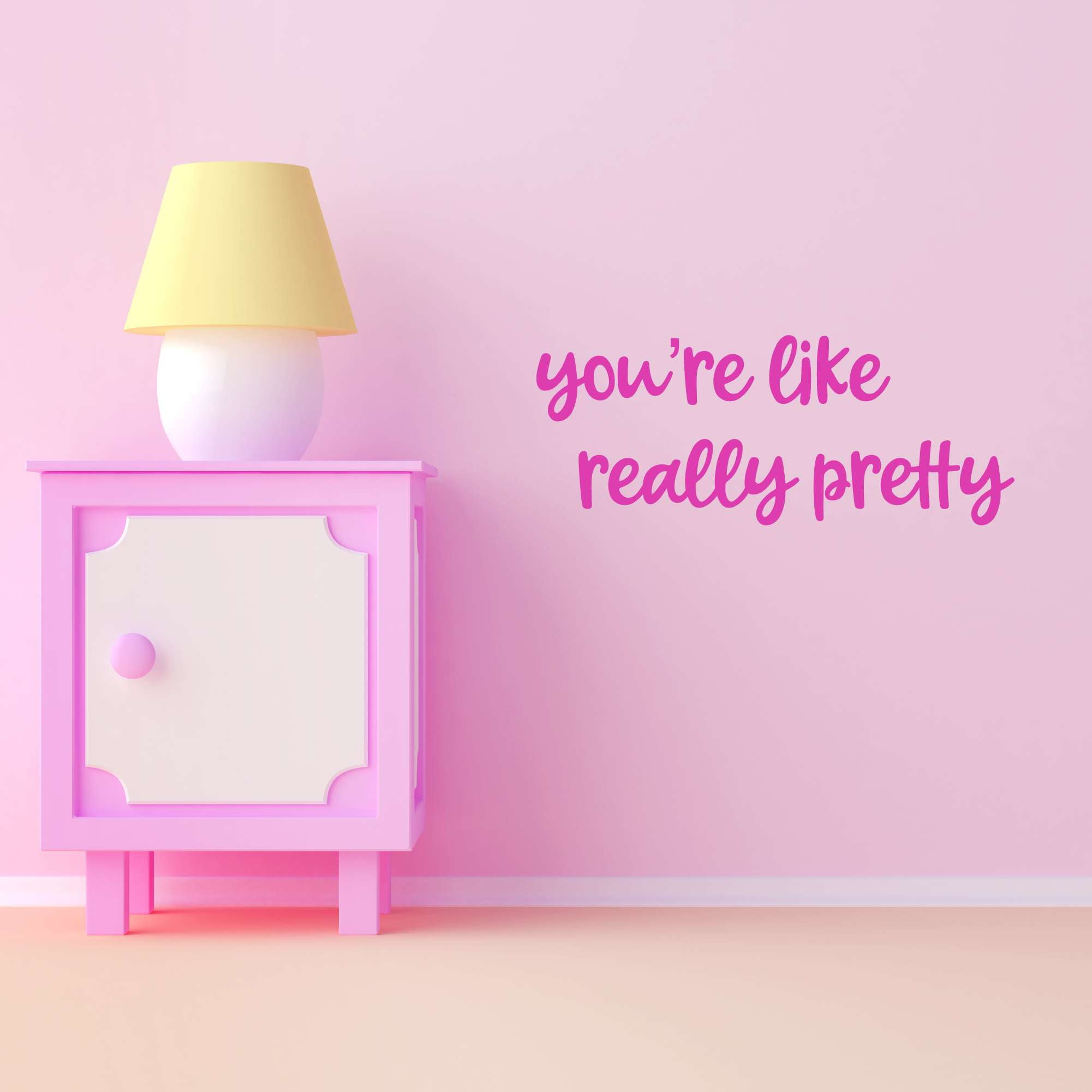 Holiday Gift Girls You're like really Pretty Inspirational Quotes \u0026 Sayings  Wall Decal You are Pretty Self Affirmation Quote Wall Art Lasts Years and  Easily Removable - Size: 23 in x 10, image size:2001x2001
