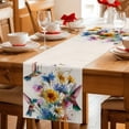 thumbnail image 5 of Table Runner - 70 Inch Long, Hummingbird Kitchen Dining Table Runner Dresser Scarves, Spring Vintage Oil Painting Sunflowers Beige Farmhouse Decor for Coffee Tables Wedding Party Banquet, 5 of 8