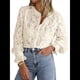 thumbnail image 1 of Blusa Informal Elegante de Encaje para Mujer, Camisa de Larga con Botones, Ropa de Moda para y Otoño Albaricoque S, 1 of 9