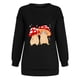 thumbnail image 4 of Mujer Vintage Divertido Suelto Manga Larga Cuello Redondo Shift Impreso Sudadera Divertida Blusa Con Estampado De Plantas Pompotops  gfhjh19066, 4 of 8