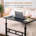 thumbnail image 7 of Golyzmt Height-Adjustable Overbed Table, C-Shaped, 23.6" Wide with Rolling Wheels, Light Wood, 7 of 7