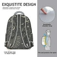 thumbnail image 3 of Steampunk Gothic Student Backpack Durable Waterproof School Bag with Dark Celestial Elements Print, Breathable Padding, Adjustable Straps for Outdoor Adventures and Commuting, 3 of 6