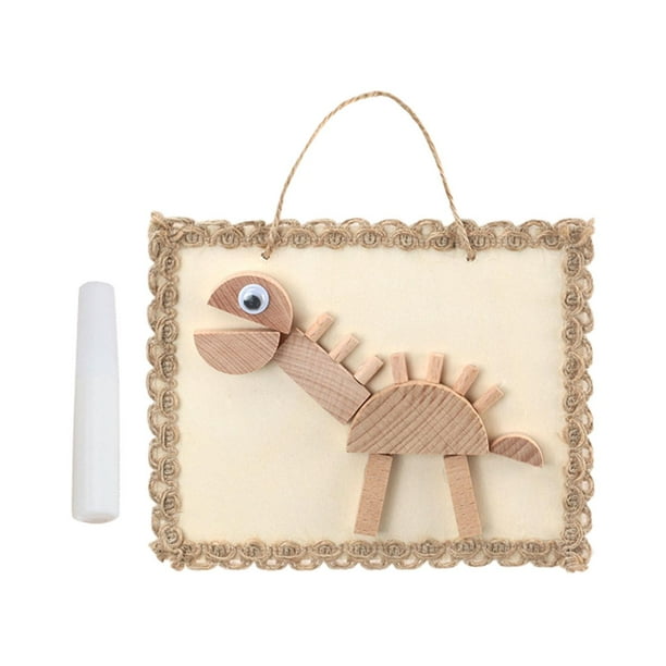Juguete de Tablero de Rompecabezas de Animales, Juguetes de Decoración Colgantes de Madera DIY, Juguetes de Aprendizaje, Tablero de Rompecabezas de An dinosaurio
