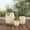 Beige, variant on Harper & Bright Designs Outdoor Concrete Planter Set of 3, Patio Egg-Shaped Flower Pots Stone-Look Textured with Drainage Holes and Rubber Plug for Garden Poolside, Beige