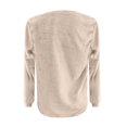 thumbnail image 4 of Fuzzy Sweater for Women Cozy Long Sleeve Pullover Round Neck Slouchy Lounge Top Solid Color Casual Fall Outfits, 4 of 5