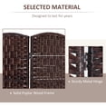 thumbnail image 4 of HOMCOM 6' Tall Wicker Weave 3 Panel Room Divider Privacy Screen - Brown, 4 of 9