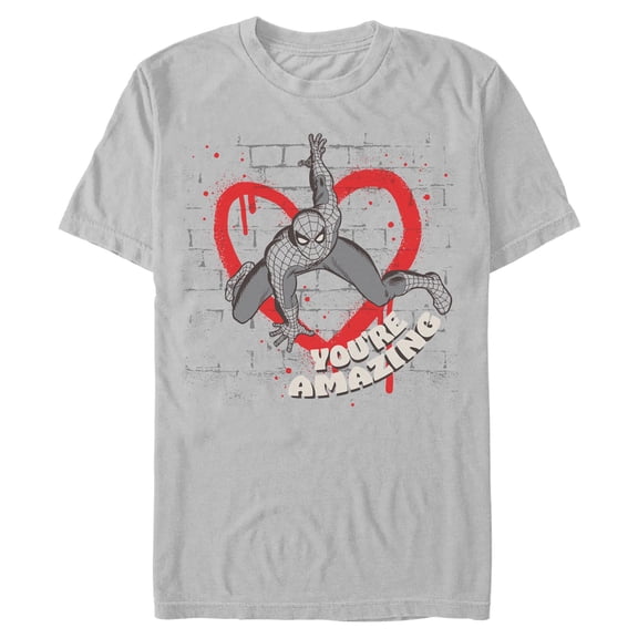 Mens Marvel: Spider-Man You Are Amazing Love Graffiti T Shirt