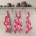 thumbnail image 2 of Lovely Hearts Flowers Dish Towels Set of 1, Pink Leaves Valentine Washable Tea Towels Dishcloths Lint-Free 18x28 Inch Fast Drying for Home Kitchen Clean, 2 of 7