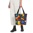 thumbnail image 4 of Lsque Dinosaurs in Space Pattern Beach Tote,Shoulder Handbag,Spacious Tote Bag,Lightweight Travel Bag,Versatile Shopping Bag, 4 of 6
