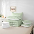 thumbnail image 6 of Manfei Flower Floral Bedding Comforter Set for Girls, Spring Garden Queen Bedding Sets, Green White Queen Sheet Sets, Super Cozy Room Decor Reversible 7 Pieces, 6 of 8