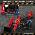 thumbnail image 2 of JCB 24V Ride On Excavator, 2 IN 1 Kids Electric Construction Ride on with Remote Control, Front Loader Bulldozer, Digger, Music, Ride on Toys for 3-6 Boys Girls, Red & Blue, 2 of 6