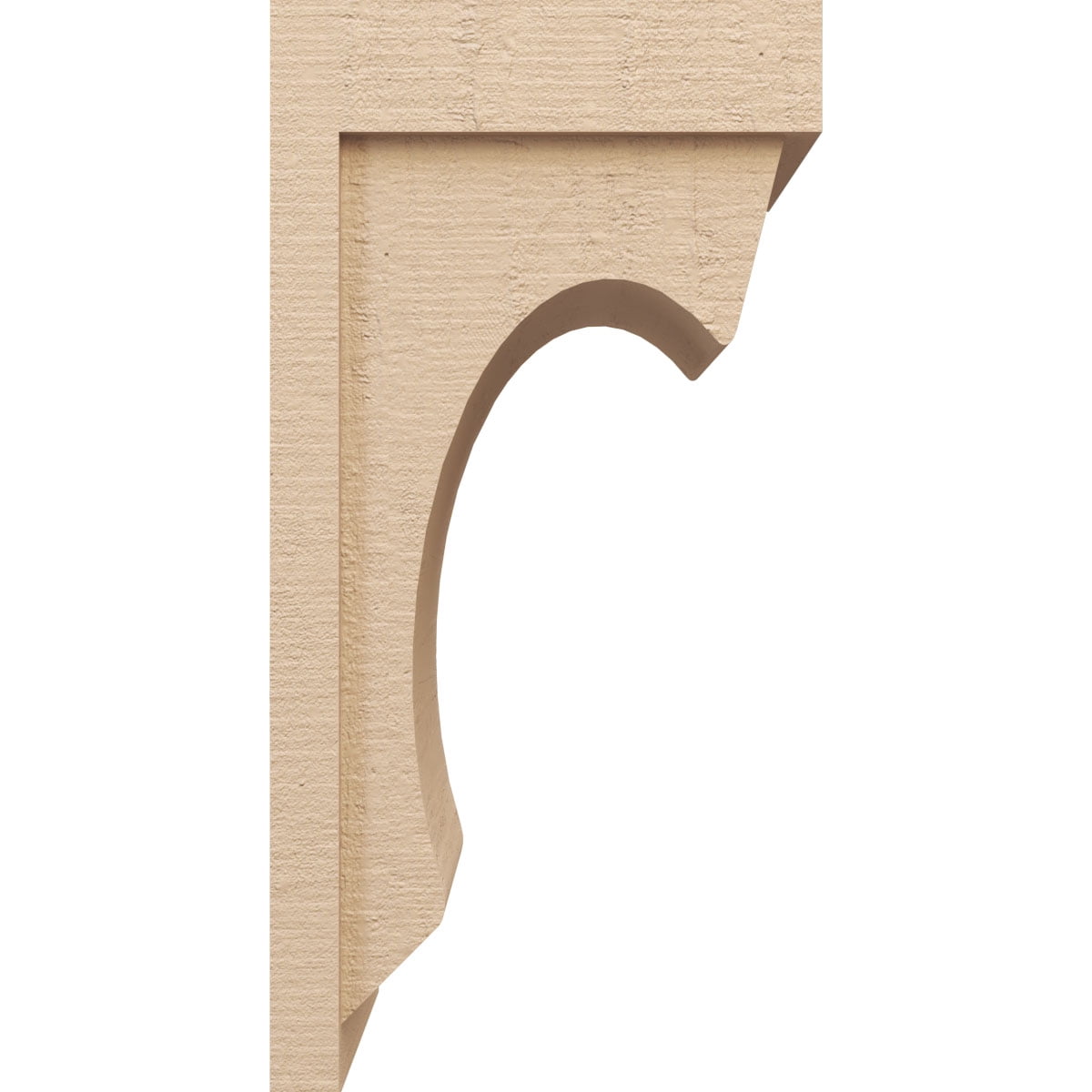 12"W x 12"D x 24"H Wide Emerson Rough Cedar Woodgrain TimberThane Corbel, Primed Tan