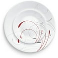 Corelle Splendor, White and Red Round 12Piece Dinnerware Set