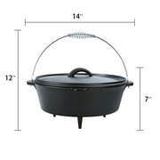 Ozark Trail 5-Quart Pre-Seasoned Nonstick Cast Iron Dutch Oven with Spiral Bail Handle
