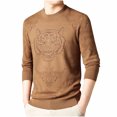 thumbnail image 1 of Styesk Chandail pour Homme Mode Décontractée Col Rond Motif Polyvalent Manches Longues Chandail, 1 of 8