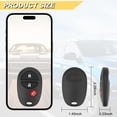 thumbnail image 5 of Easy to Use Key Fob Replacement for 2008-2013 Toyota Highlander/ 08-18 Sequoia/ 04-17 Sienna/ 05-16 Tacoma/ 07-18 Tundra Car Keyless Entry Remote Control,GQ43VT20T 89742-AE010, 3 Btns, 2Pcs, 5 of 8