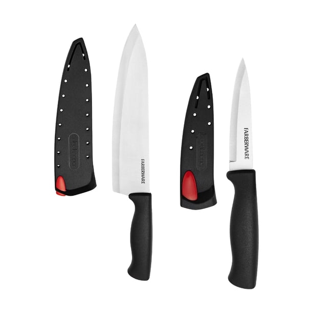 Farberware Set de cuchillos con triple remache (no requieren afilado) y utensilios de cocina, 22 piezas