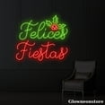thumbnail image 3 of Glowneon Feciles Fiesas Neon Sign, Feciles Fiesas LED Sign, Spain Christmas Decor, 3 of 5