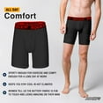 thumbnail image 6 of Rocky High-Performance 9" Men's Boxer Briefs with Stay-In-Place Pouch® Black (Red Waistband) 2X, 6 of 6