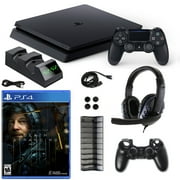 PlayStation 4 Slim 1TB Console with Death Stranding and Accessories Kit