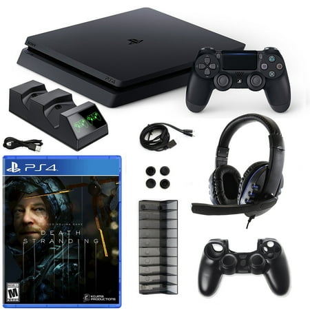 PlayStation 4 Slim 1TB Console with Death Stranding and Accessories Kit
