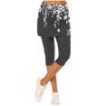 thumbnail image 2 of QATAINLAV Skirted Legging Pants for Women Tummy Control Floral Printed Gym Athletic Dress Capris Summer Running Sport Capris Leggings Gray M, 2 of 7