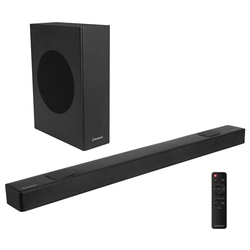 Westinghouse Barra de sonido de 5.1.2 canales para Smart TV, sonido envolvente de 200 W con Dolby Atmos y Dolby Digital Plus, subwoofer inalámbrico, parlantes de altura, audio de cine en casa, Bluetoo