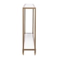 thumbnail image 4 of Barley Narrow Metal Console, Gold with White Glass, 4 of 14