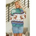 thumbnail image 5 of Redhotype Cute Reindeer Snowflake Turtleneck, Warm Holiday Sweater!, 5 of 8