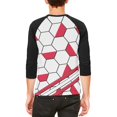 thumbnail image 2 of World Cup Poland Soccer Ball Mens Raglan T Shirt White-Black MD, 2 of 2