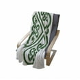 thumbnail image 4 of Celtic Soft Flannel Fleece Throw Blanket, Monochrome 4 Leaf Clover Flower Shaped Timeless Celtic Form Gaelic, Cozy Plush for Indoor and Outdoor Use, 60" x 80", Green White, by Ambesonne, 4 of 6
